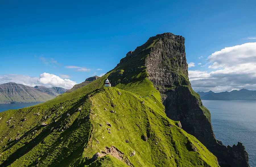 Faroe Islands view mountain cliff